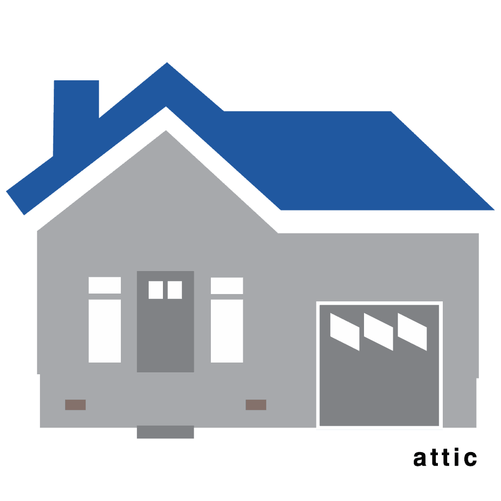ATMOX attic icon with attic text