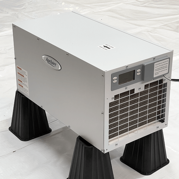 Installed photo of the Aprilaire 1820 Crawl Space dehumidifier