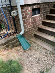 Downspout issue with water not directed properly