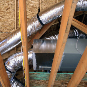 Photo of HVAC in attic space