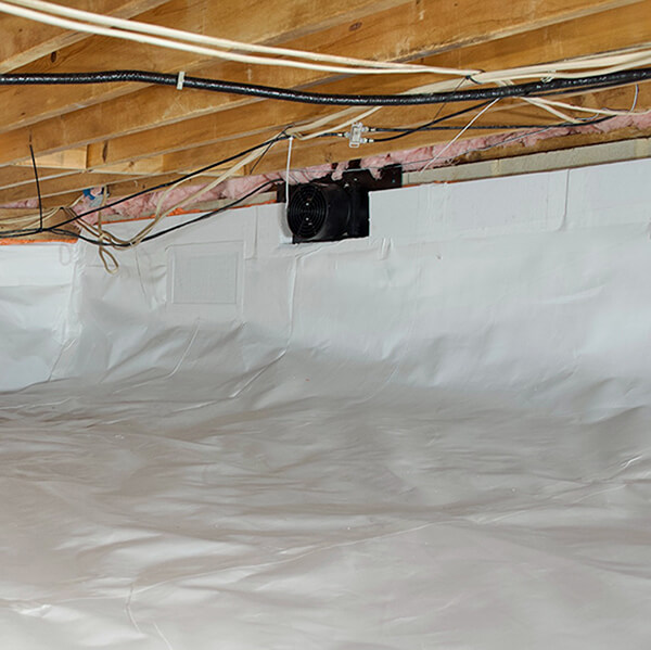 Photo of ATMOX Exhaust Fan Installed in Crawl Space