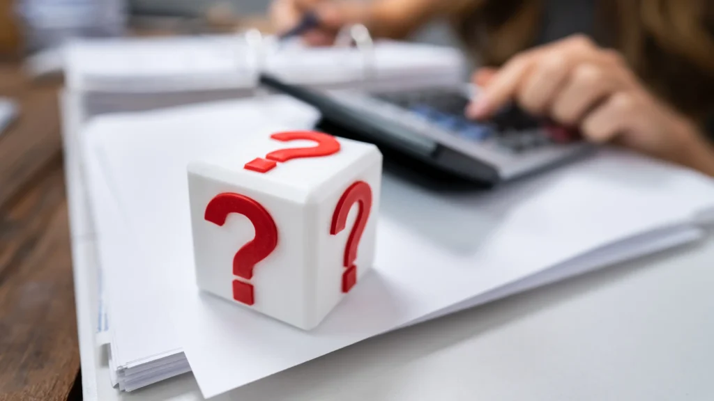 Picture of Question Mark and Calculator