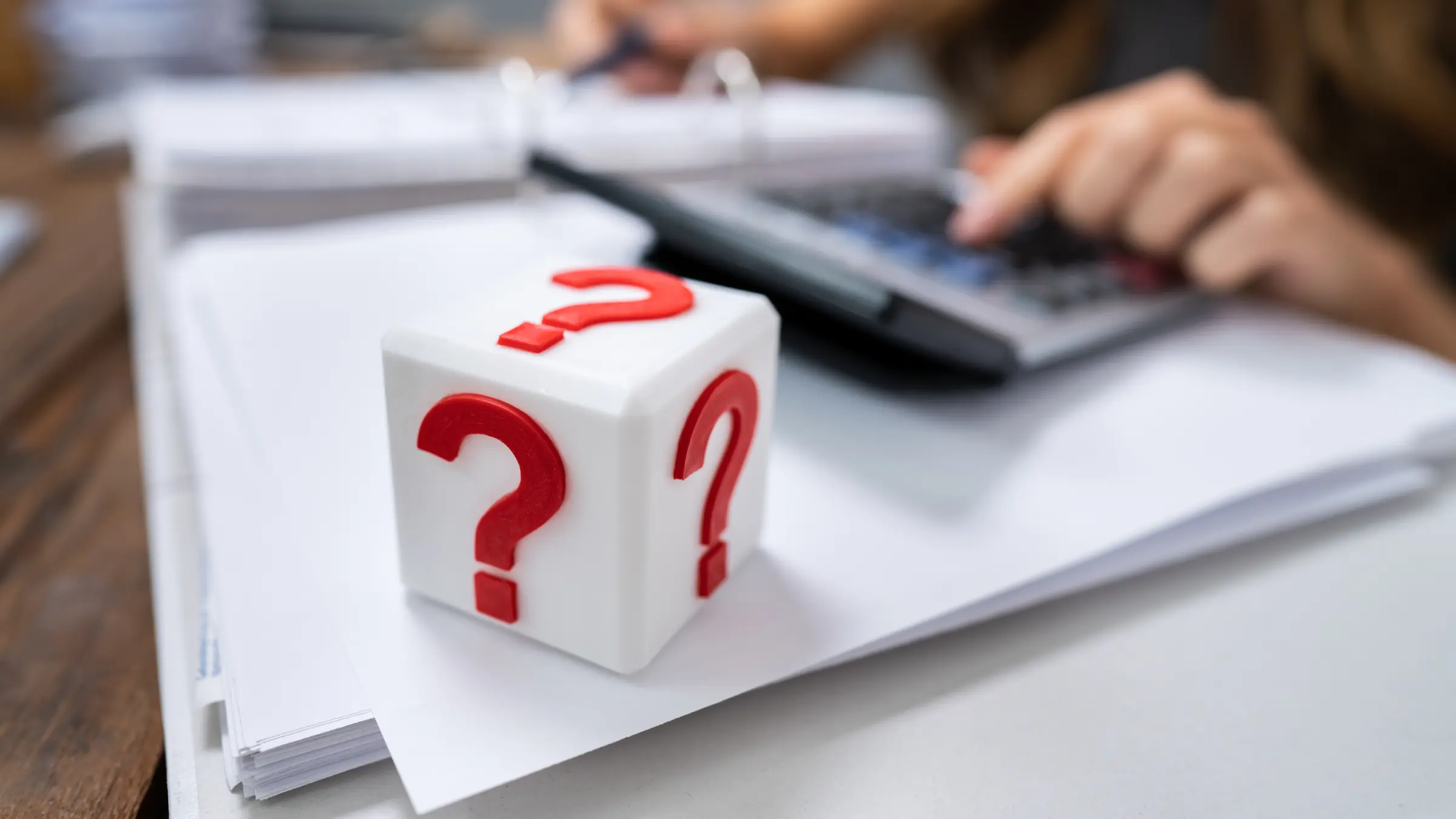 Picture of Question Mark and Calculator