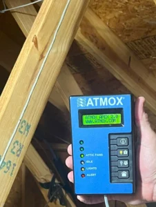 ATMOX APEX 2.0 in hand in attic