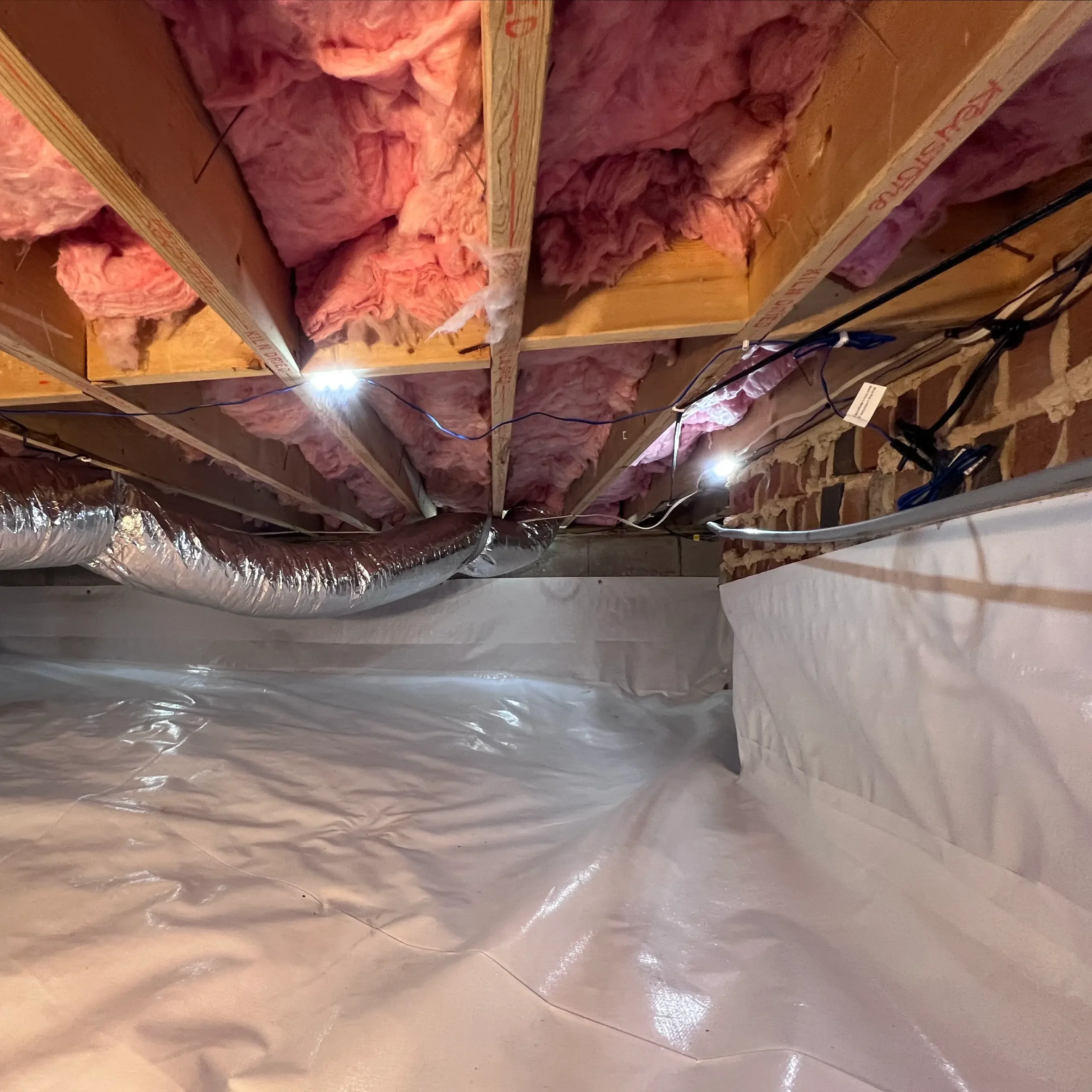 ATMOX Lights installed in crawl space