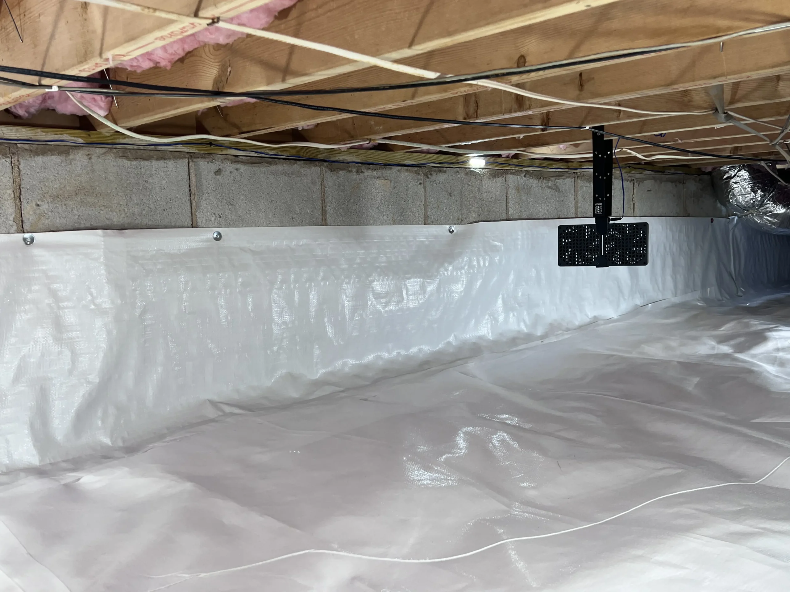 ATMOX Circulation fan in crawl space